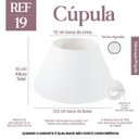 Ver imagem 2 de Cúpula de Abajur 15x12x22cm Tecido Algodão Soquete Importado Ref 19