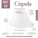 Ver imagem 1 de Cúpula Abajur Lumiaria Cônica 15x12x22cm Tecido Algodão Soquete Importado Ref 19
