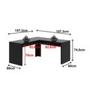 Ver imagem 2 de Mesa para Escritório Angular Me4116 Preto Tecnomobili
