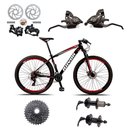 Ver imagem 2 de Bicicleta 24 Velocidades Aro 29 Alumínio Freio a Disco Cor:vermelho;tamanho:17"