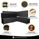 Ver imagem 7 de Conjunto Canto Alemão com Bau para Bar Lanchonete Capitone Cinza 125x160cm Sofa Store
