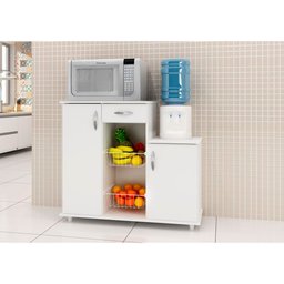 Fruteira Armário Balcão Multiuso Cozinha Diva Branco Notável - 1