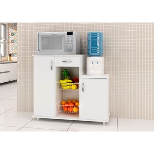 Fruteira Armário Balcão Multiuso Cozinha Diva Branco Notável