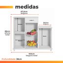 Ver imagem 3 de Fruteira Armário Balcão Multiuso Cozinha Diva Branco Notável