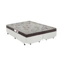 Ver imagem 1 de Cama Box Casal Branco Bipartido + Colchão Espuma D33 138x188x12