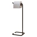 Ver imagem 4 de Kit Lixeira 6l e Porta Papel Higiênico Eleganza Metal Preto - Pallazio
