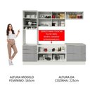 Ver imagem 3 de Cozinha Completa Lux com Armário 6 Portas 5 Gavetas Branco