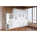 Ver imagem 1 de Guarda Roupa 2 Peças (1guardaroupa+1cômoda) Qc139 Branco - Santos Andirá