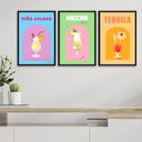 Ver imagem 1 de Kit 3 Quadros para Bar Drinks e Coquetéis 45x34cm:moldura Preta