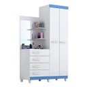 Ver imagem 6 de Guarda-Roupa Solteiro com Espelho 2 Portas 4 Gavetas Melissa Acp Móveis Flex Color