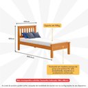 Ver imagem 3 de Cama de Solteiro Madeira Maciça para Colchão 188 X 88cm Multimóveis Cr35241