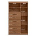 Ver imagem 6 de Guarda Roupa Casal Toledo 6 Portas de Bater com Espelho e Cômoda 6 Gavetas MDP Jatobá Acetinado