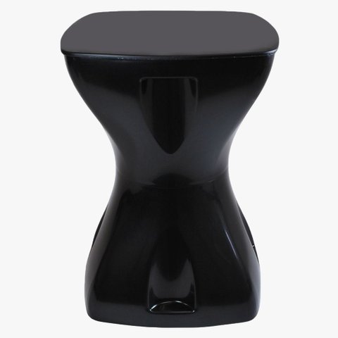 Mesa Preta Multiuso Design Moderno Mesa Lateral Apoio Decorativo para Piscina Jardim Varanda Sala