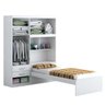 Guarda-Roupa Solteiro com Bicama e Bau 4 Portas 2 Gavetas Milena Acp Móveis - 3
