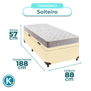 Ver imagem 3 de Colchão Solteiro D23 + Bau Bege - D23 Inducol