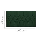 Ver imagem 2 de Painel Estofada Istambul Botão Capitonê 140cm Casal para Cama Box Quarto Suede Verde - Ahazzo Móveis