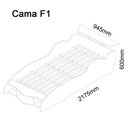 Ver imagem 4 de Cama Infantil Carro F1 090 100% MDF Vermelho