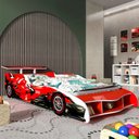 Ver imagem 1 de Cama Infantil Carro F1 090 100% MDF Vermelho