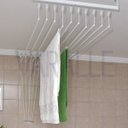 Ver imagem 5 de Varal de teto ou parede Prático de alumínio medida 1,0 Metro com 12 Varetas Individuais - Varal