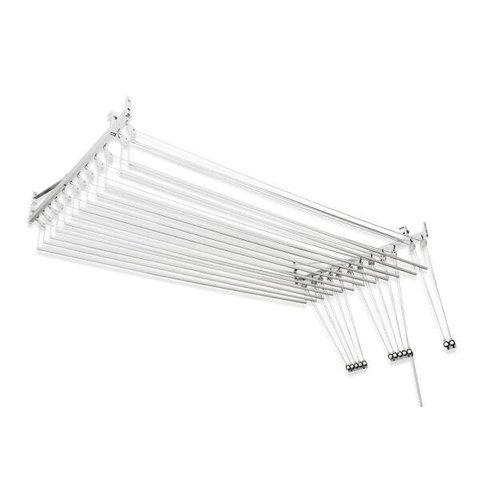 Varal de teto ou parede Prático de alumínio medida 1,0 Metro com 12 Varetas Individuais - Varal 10 V