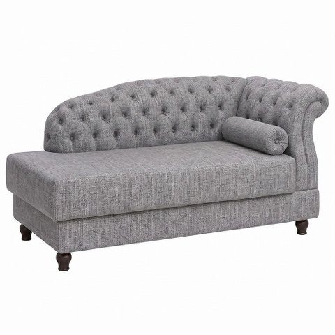Sofá de Canto Chaise Pomme 1 Lugar Cinza Linho Sallar Home