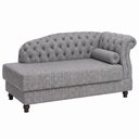 Ver imagem 1 de Sofá de Canto Chaise Pomme 1 Lugar Cinza Linho Sallar Home