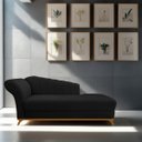 Ver imagem 2 de Diva Recamier Vanessa 160cm Lado Direito Suede Doce Sonho Móveis Preto