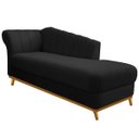 Ver imagem 1 de Diva Recamier Vanessa 160cm Lado Direito Suede Doce Sonho Móveis Preto