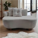 Ver mais imagens de Namoradeira Sofá Feijão Suria Orgânica Bouclé Cinza Claro