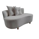 Ver imagem 2 de Namoradeira Sofá Feijão Suria Orgânica Bouclé Cinza Claro