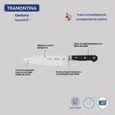 Ver imagem 3 de Faca Chef Tramontina Century com Lâmina em Aço Inox e Cabo em Policarbonato e Fibra de Vidro 8