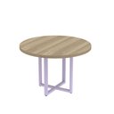 Ver imagem 1 de Mesa Reunião Redonda 1100pe40tub Noce Naturalle-lilas