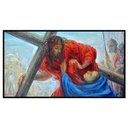 Ver imagem 1 de Quadro Paixão de Cristo 50x90cm Canvas Moldura