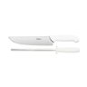 Jogo de Faca e Chaira 8" cabo PP Branco - 1