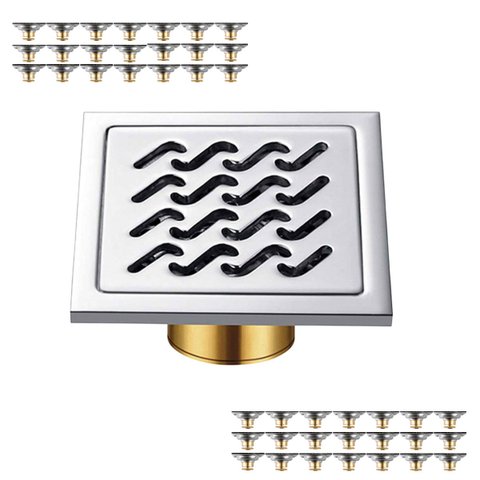 Ralo Kit 42 Uni Inox 10x10 Anti Odor Lavabo Higienico Resistente Casa Quintal Varanda Lavanderia Ban