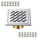 Ver imagem 1 de Ralo Kit 42 Uni Inox 10x10 Anti Odor Lavabo Higienico Resistente Casa Quintal Varanda Lavanderia Ban