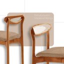 Ver imagem 5 de Mesa Flora Tampo Barril com 6 Cadeiras Noronha Palha