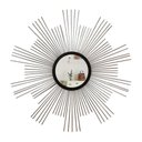 Ver imagem 1 de Espelho decorativo de parede redondo com moldura palitada Quasar Prata