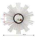Ver imagem 4 de Espelho decorativo de parede redondo com moldura palitada Quasar Prata