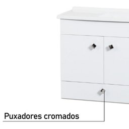 Kit Gabinete com Espelho Pamplona Branco Corso 64x32x57 - 5