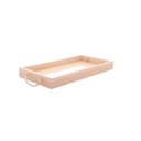 Ver imagem 1 de Bandeja Retangular Mdf Fundo Tipo Palha Alça 40x4x20cm Lyor