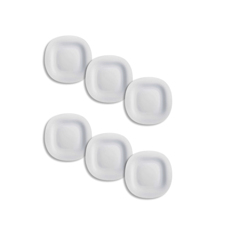 Jogo de Prato Sobremesa 19cm Branco - Arcoroc Carine (6 Peças)