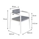 Ver imagem 7 de Poltrona Noah Fixa C/4 Pés 78 X 60,5 X 60,5 Cm Pés Brancos. Lautrec Cinza Lautrec Cinza