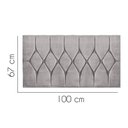 Ver imagem 2 de Painel Estofada Istambul Botão Capitonê 100cm Solteiro para Cama Box Quarto Suede Cinza Claro - Ahaz
