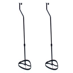Kit 3 Suportes Parede + 2 Pedestais para Home Theater Caixa Acústica Som Conjunto Universal - 6