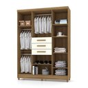 Ver imagem 3 de Guarda Roupa Solteiro 6 Portas e 3 Gavetas Imperial Nature/champanhe - Pallazio