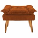 Ver imagem 2 de Puff Decorativo Opala Suede Pés Palito - Bela Móveis: Terracota