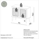 Ver imagem 3 de Balcão Tela Sintética Freijó 91cm c/ 02 Portas TB333