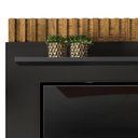 Ver imagem 6 de Rack Porta Basculante com Painel Ripado Pose para Tv de até 60” Preto Gloss/tronco Ripado - Pr Móvei