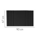 Ver imagem 2 de Painel Estofado Luxo Grécia 90cm Solteiro para Cama Box Corino Preto - Gat Magazine